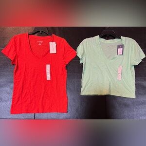 Universal Thread Short Sleeve Tees - Red and Green- 2 tees for $12